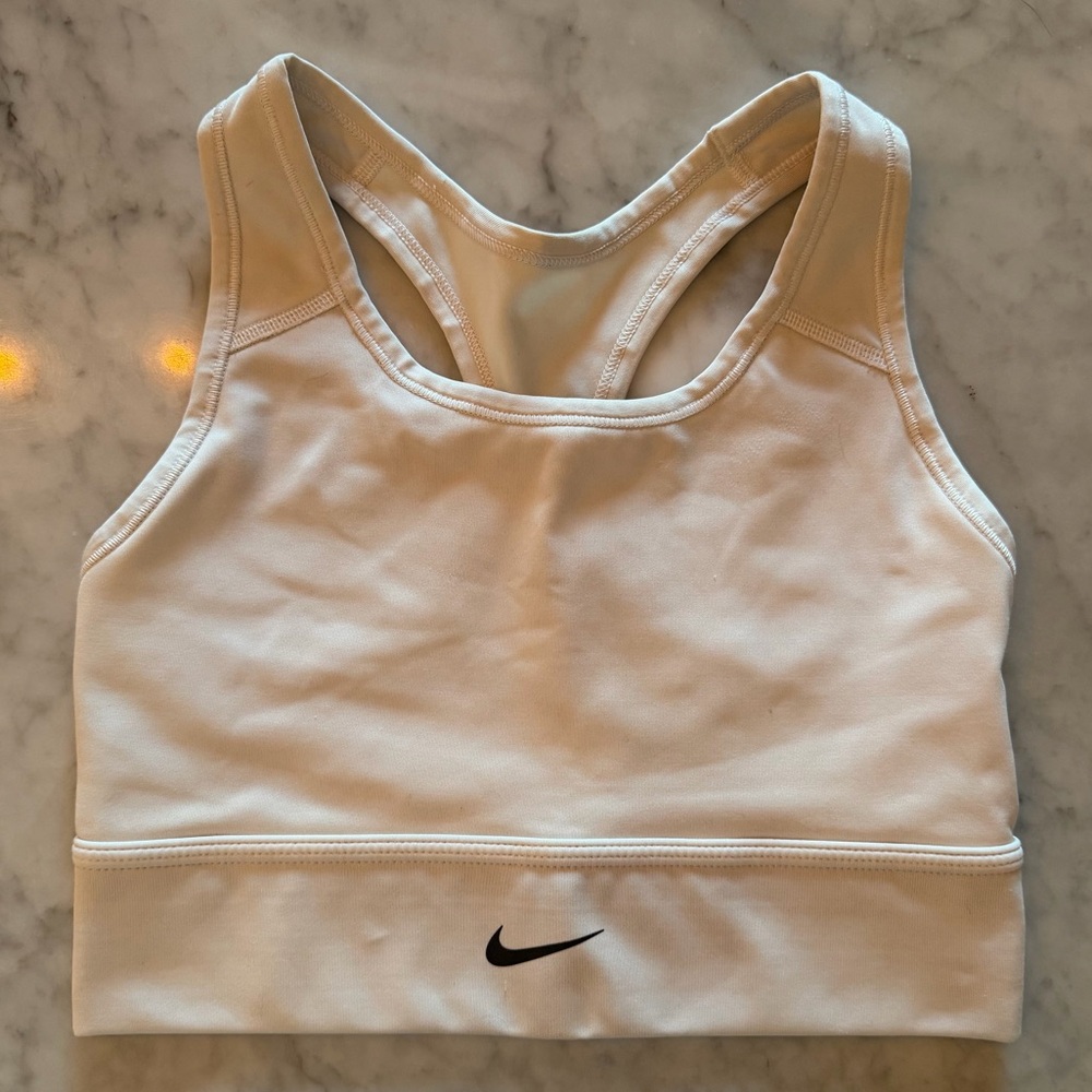 Nike Women's Longline White Sports Bra - size small